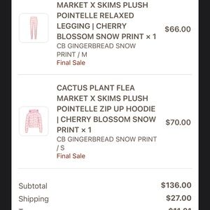 Market x Skims Cherry Blossom Snow Print Pajama Set